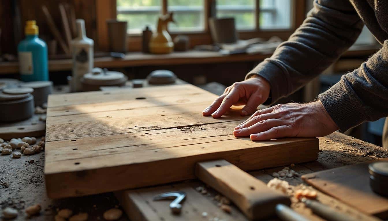 Comment fixer un étau à un établi sur plancher bois ?