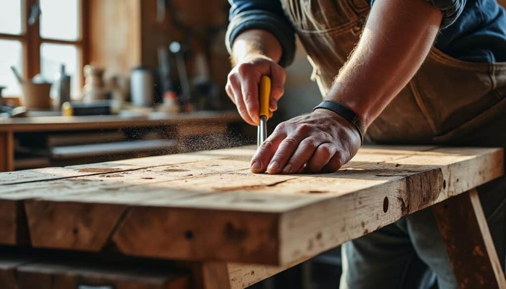 Guide d'installation d'un étau sur un établi dans votre atelier de bricolage