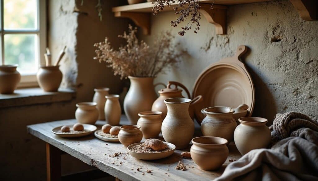 Utiliser la poterie artisanale en décoration rustique