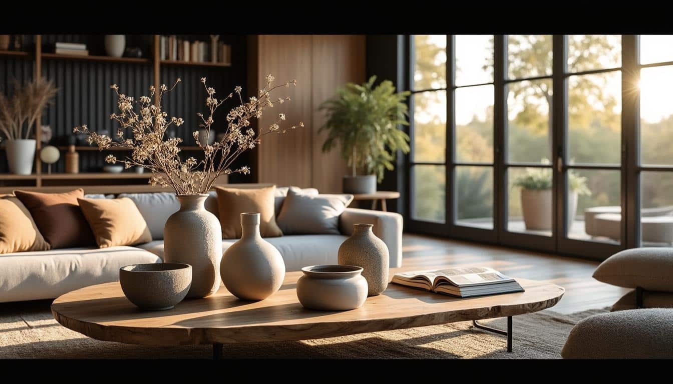 Idées de poterie artisanale pour un salon moderne