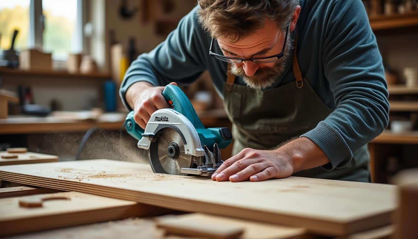 Illustration: Comprendre le fonctionnement et l’intérêt d’une scie circulaire Makita filaire