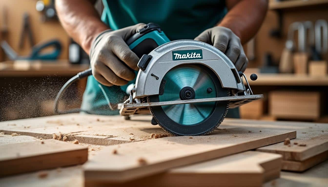 Illustration: Les caractéristiques techniques essentielles des scies circulaires Makita filaires