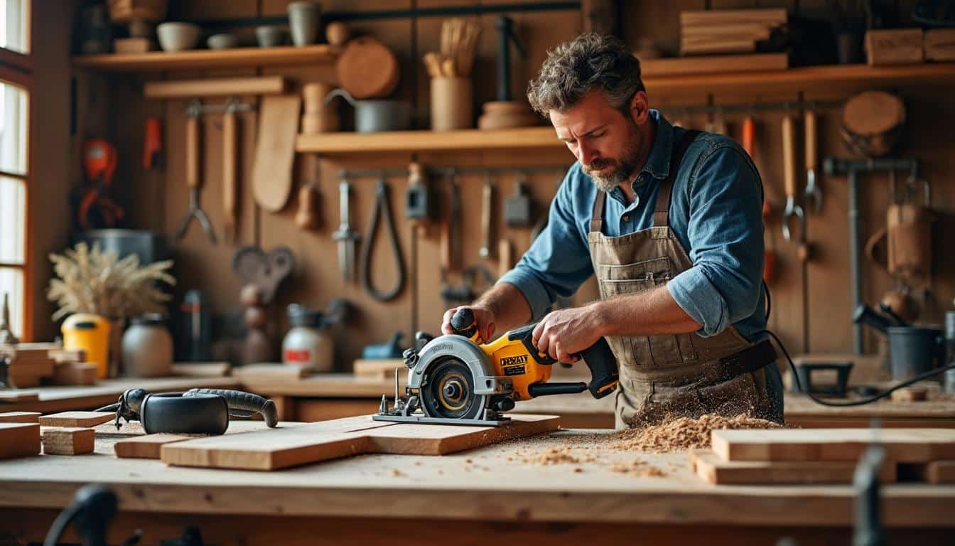 Illustration: Pourquoi la scie à onglet Dewalt séduit les passionnés de menuiserie