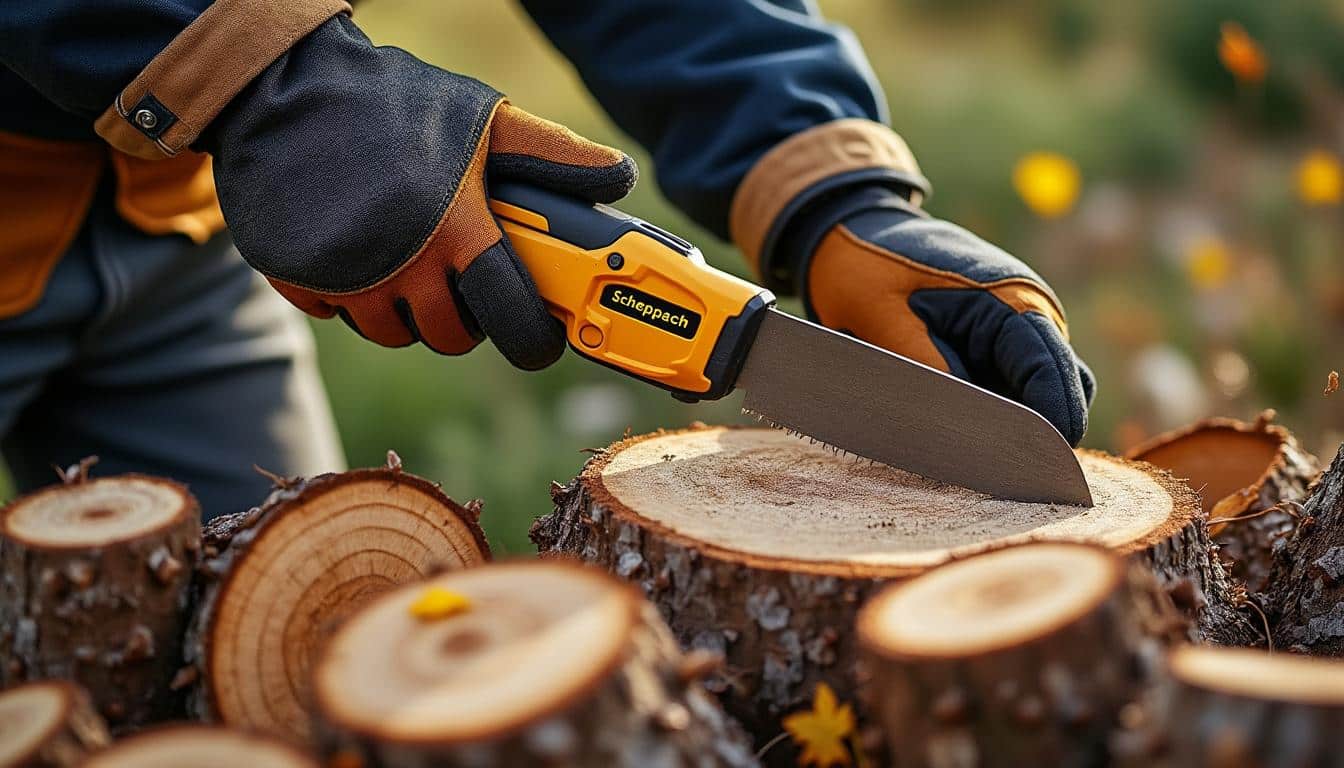 Scie à bûche Scheppach : robustesse et performance pour tous usages