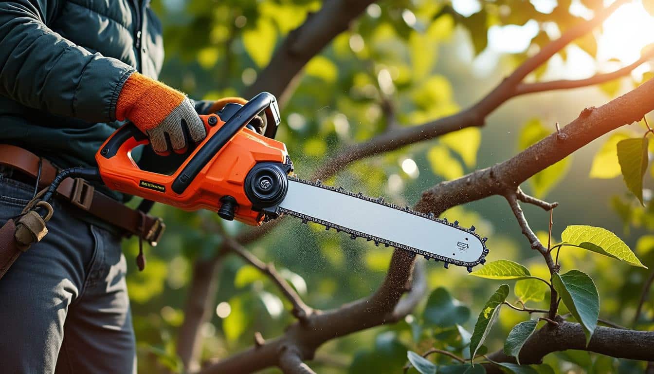 Illustration: Comment fonctionne une scie d’élagage électrique : moteur, alimentation et chaîne