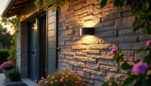 Applique murale extérieure solaire : éclairage autonome et design