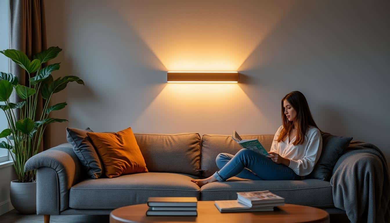 Illustration: Comprendre l’éclairage mural LED adapté au salon