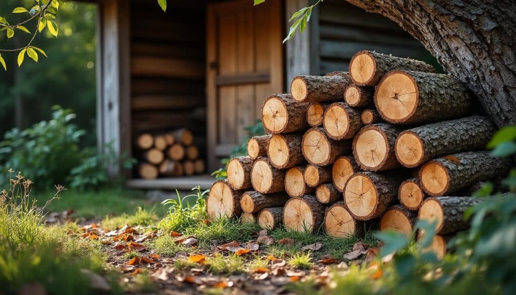 Bois de chauffage en acacias : chaleur durable et combustion optimale