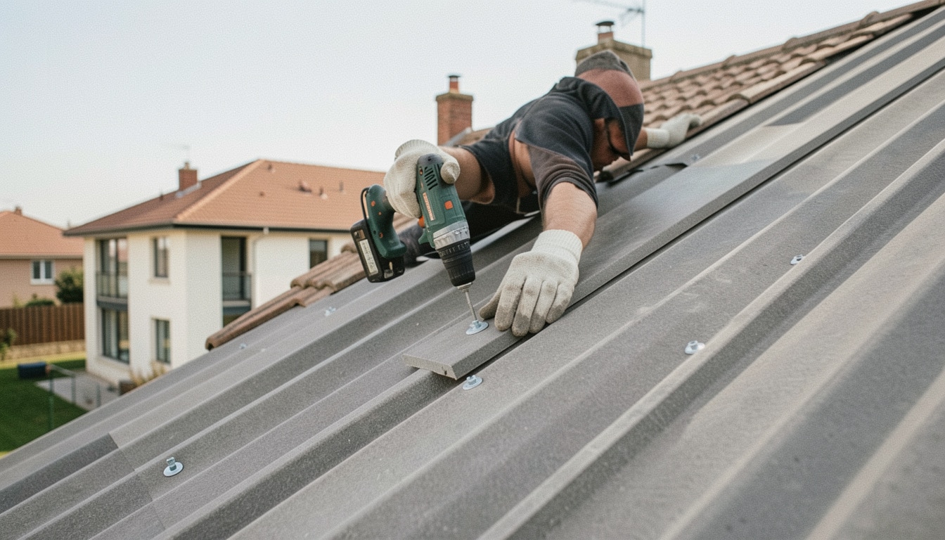 Fixation des plaques en fibrociment sur toiture