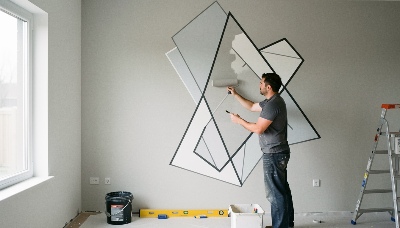 Pochoir mural grand format : réussir une peinture nette